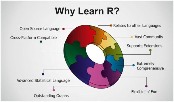A chart for benefits of learning R language